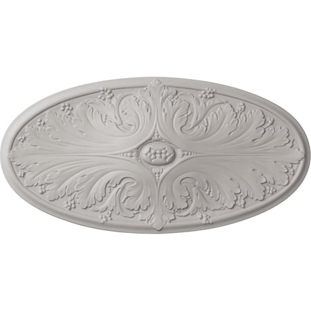 Ekena Millwork Madrid Ceiling Medallion, Hand-Painted Ultra Pure White, 24 3/4"W x 12 1/2"H x 1 3/4"P CM24X12MAUWF